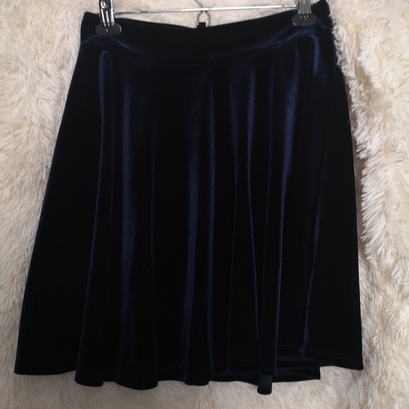 Blue Velvet Skirt - Picture 1 of 2